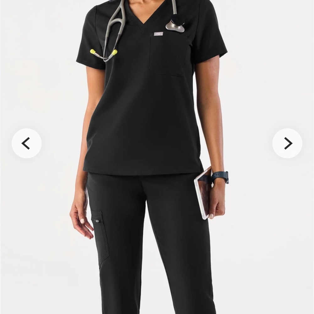 Figs Pink Cloud Catarina V-Neck Scrub Top Size XL